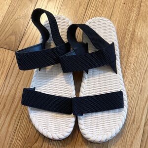 Black and White Strappy Sandals